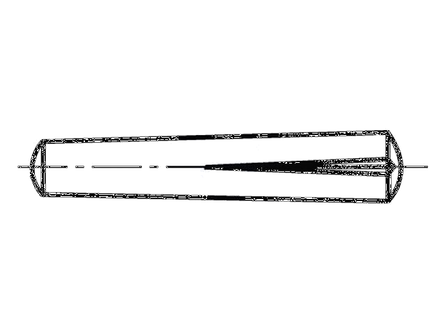 Conische plug; staal; BN 883; Ø: 3mm; L: 8mm; DIN 1472; ISO 8745 Conische plug; staal; BN 883; Ø: 3mm; L: 8mm; DIN 1472; ISO 8745